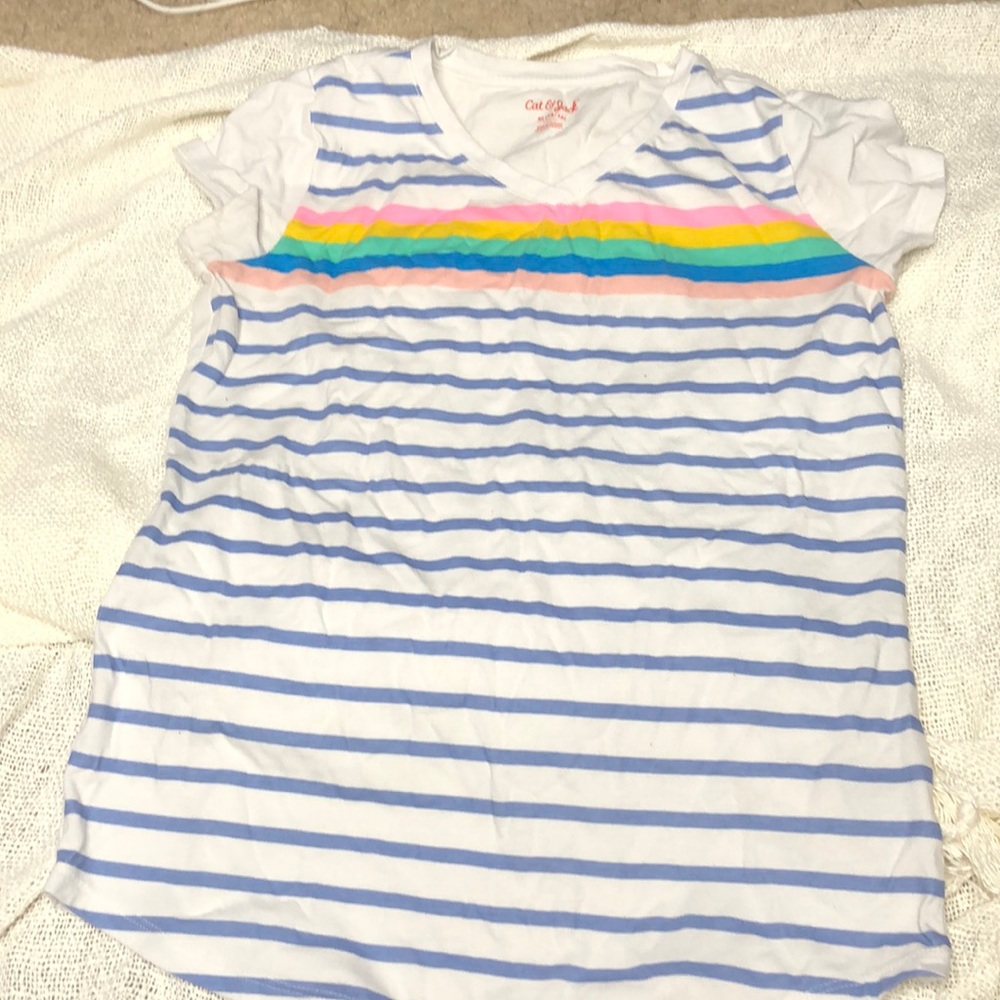 Rainbow striped shirt